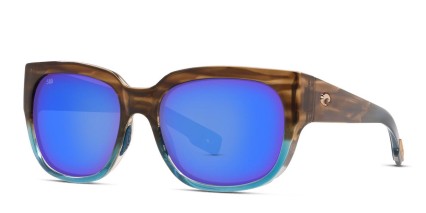Costa Del Mar Waterwoman Tortoise, Multicolor, Blue glasses - Multicolor / Blue / Tortoise - Angle View