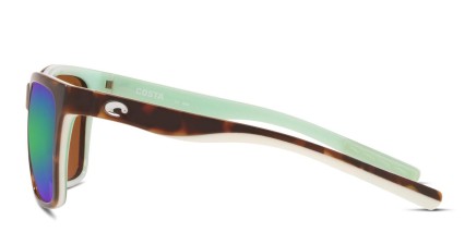 Costa Del Mar Panga Tortoise, White, Teal, Green glasses - Tortoise - Side View