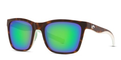 Costa Del Mar Panga Tortoise, White, Teal, Green glasses - Tortoise - Angle View
