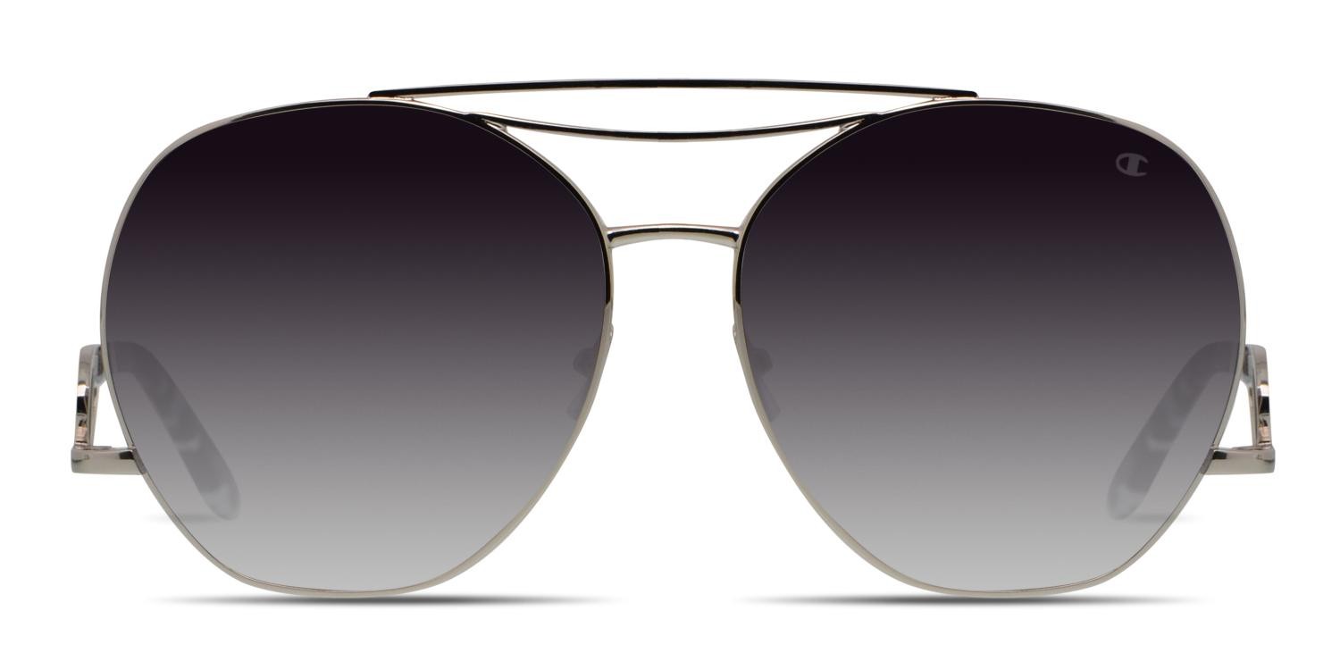 Champion Jluv Silver, Gray, Pattern glasses - Silver / Gray / Tortoise - Frontal View