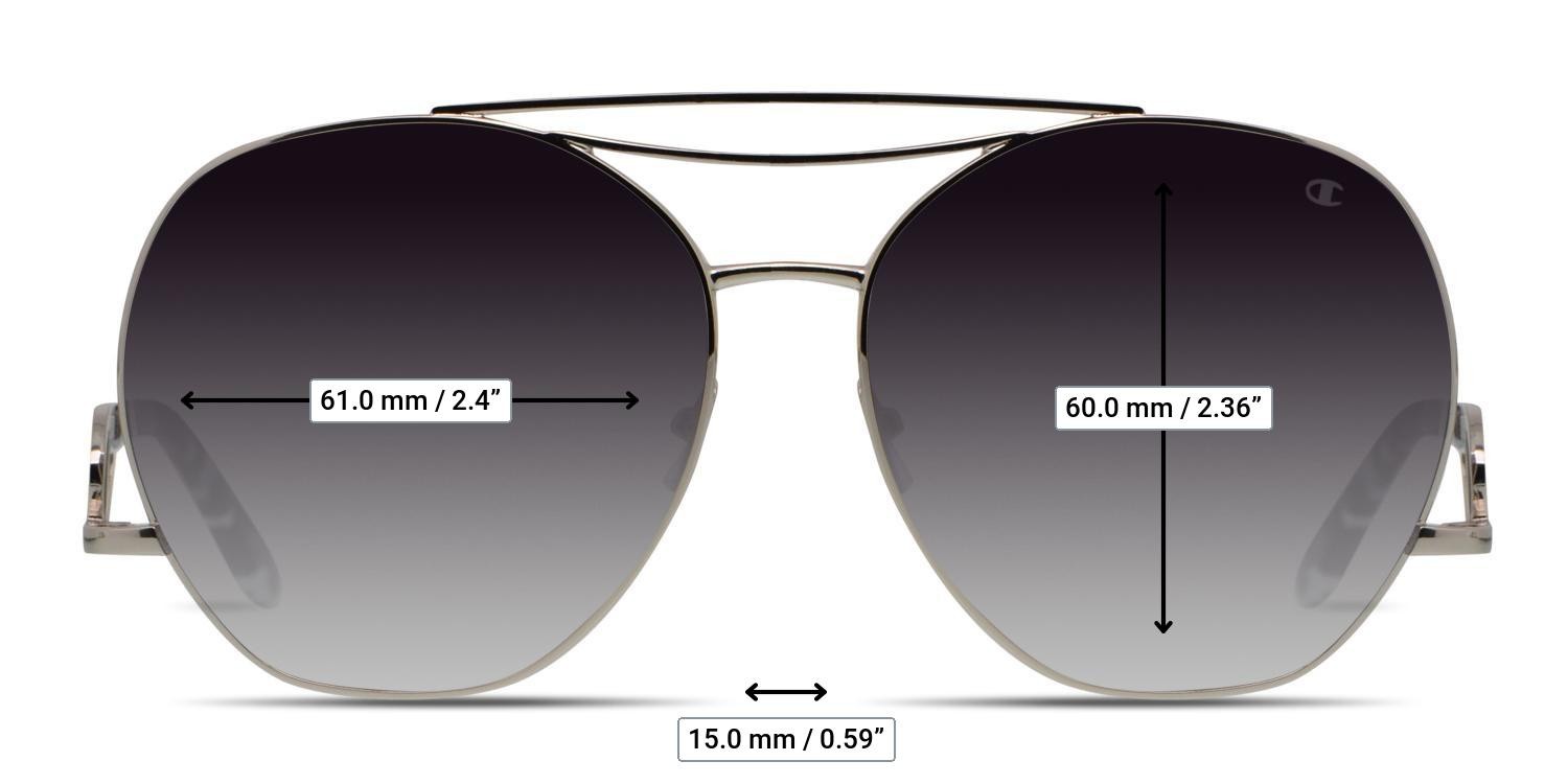 Champion Jluv Silver, Gray, Pattern glasses - Measurements