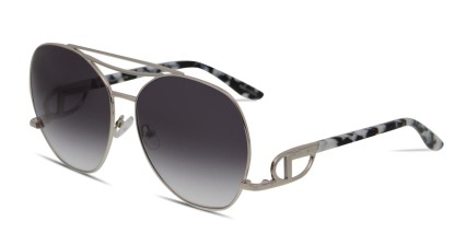 Champion Jluv Silver, Gray, Pattern glasses - Silver / Gray / Tortoise - Angle View