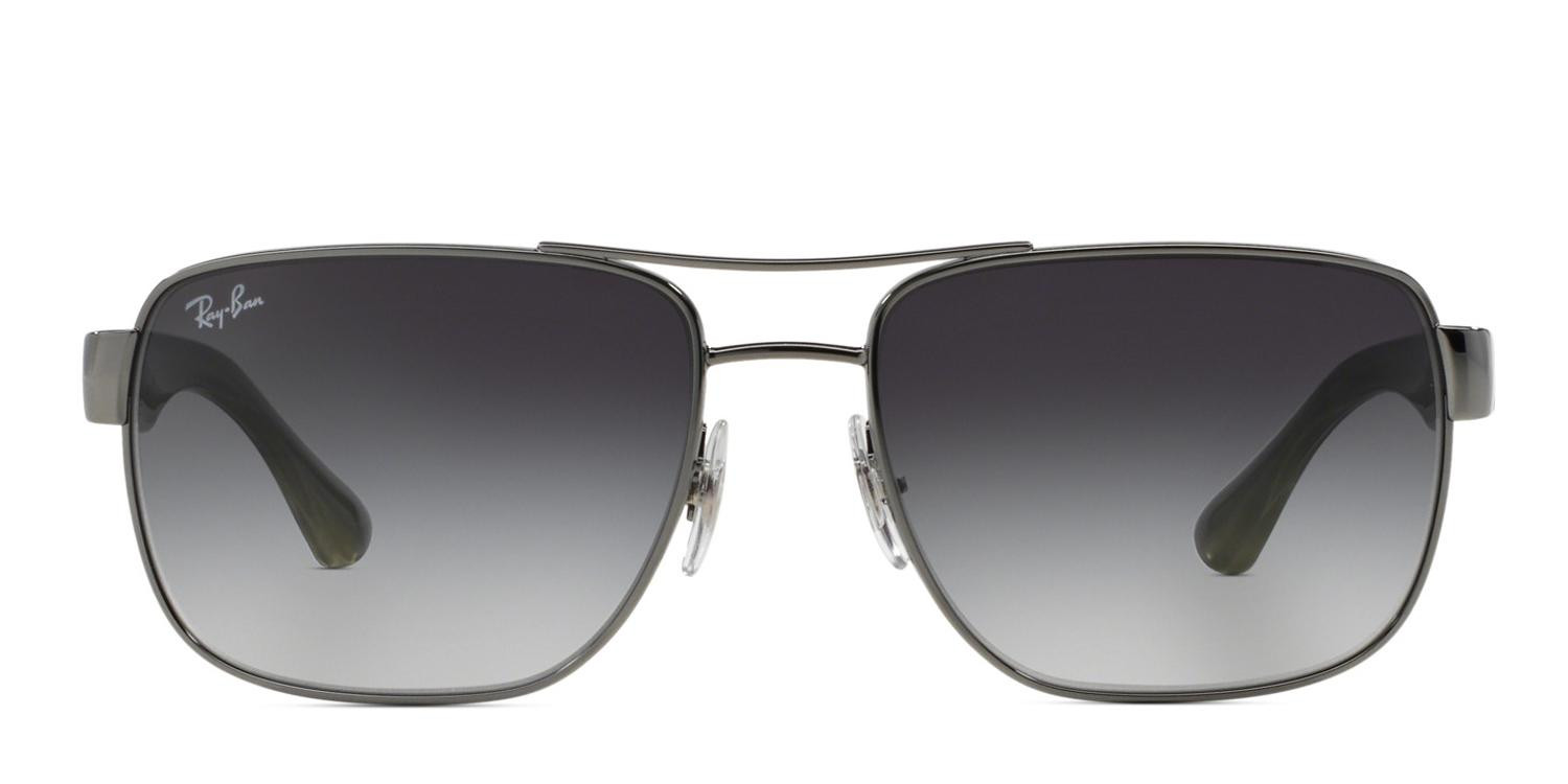 Ray-Ban RB3530 Gunmetal, Blue, Green glasses - Gunmetal / Blue / Green - Frontal View