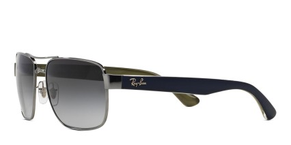 Ray-Ban RB3530 Gunmetal, Blue, Green glasses - Gunmetal / Blue / Green - Angle View