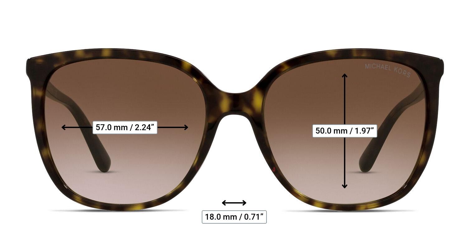 Michael Kors MK2137U Anaheim Brown, Tortoise glasses - Measurements