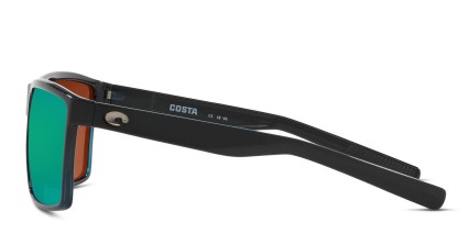 Costa Del Mar 06S9018 Rincon Shiny Black, Green glasses - Shiny Black / Green - Side View
