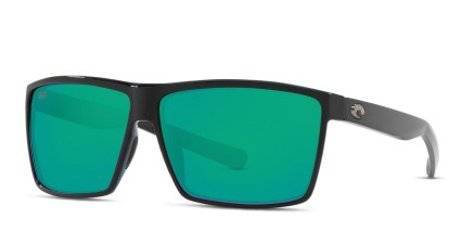 Costa Del Mar 06S9018 Rincon Shiny Black, Green glasses - Shiny Black / Green - Angle View