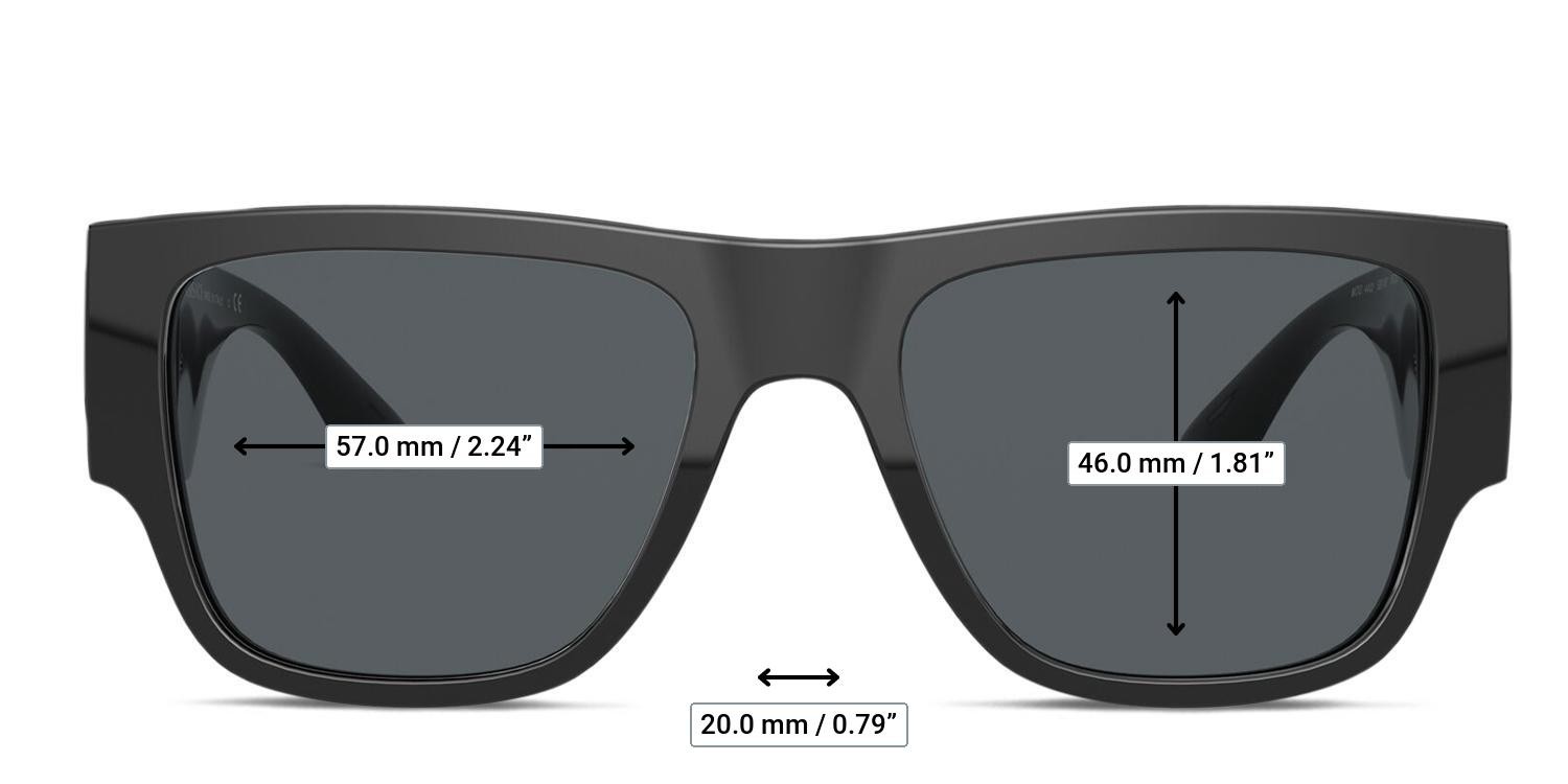 Versace VE4403 Shiny Black glasses - Measurements