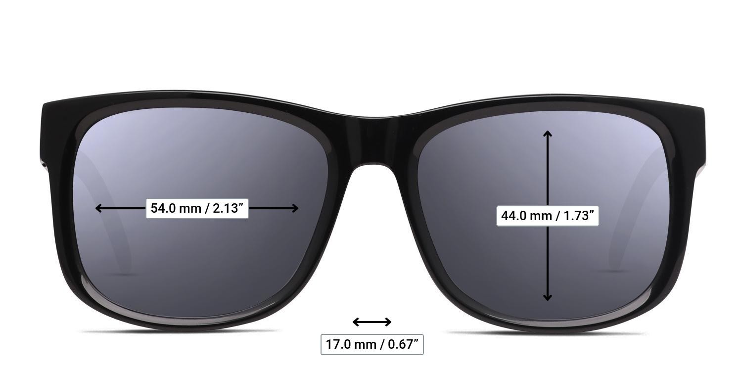 Champion x GlassesUSA.com Rockaway Shiny Black glasses - Measurements