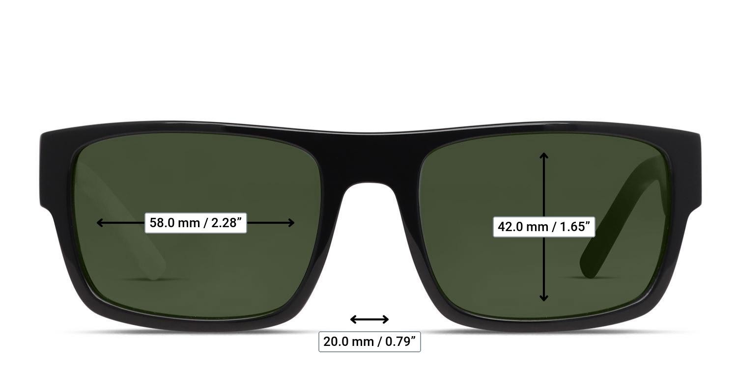 Champion x GlassesUSA.com Coney Island Shiny Black glasses - Measurements