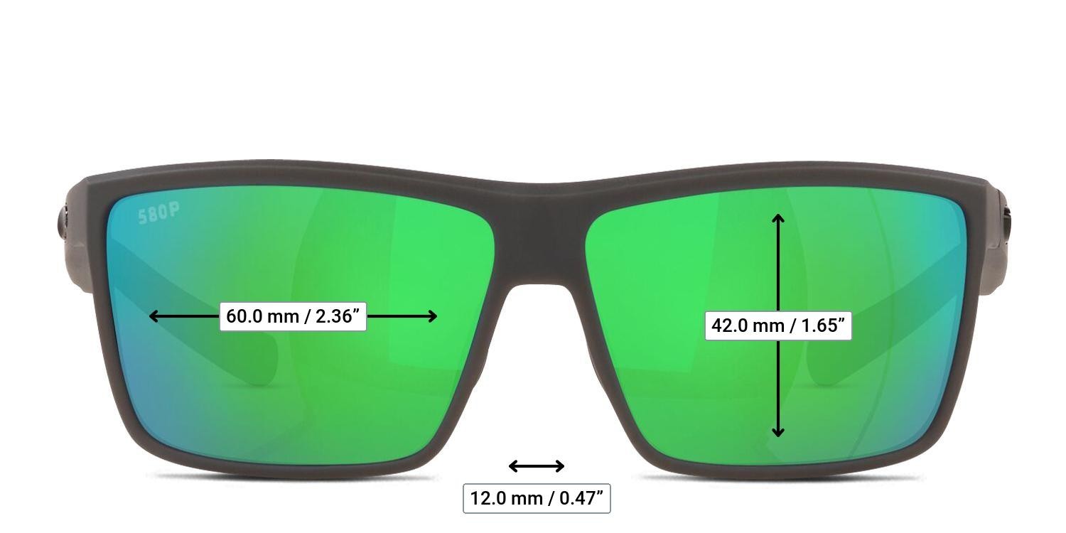 Costa Del Mar 06S9016 Rinconcito Gray, Green glasses - Measurements