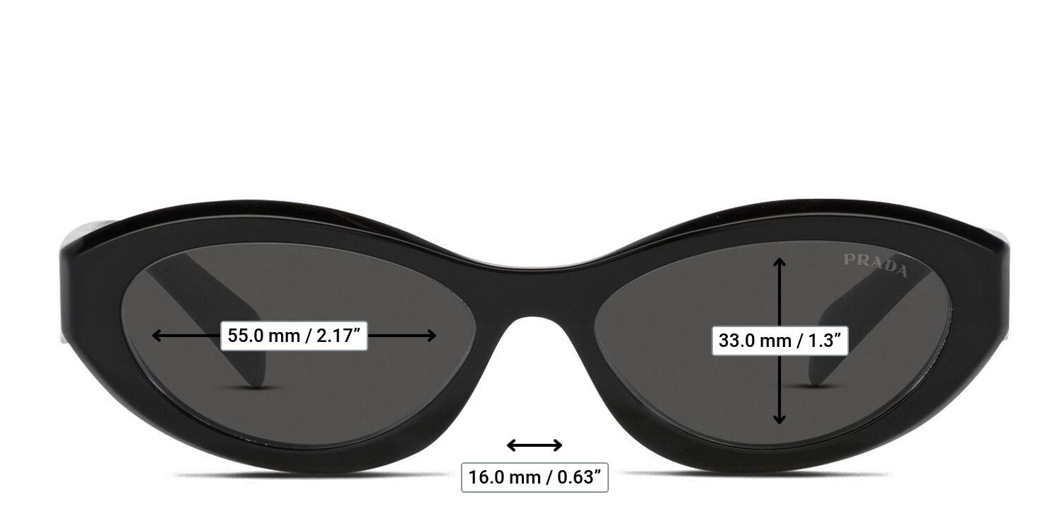 Prada PR26ZS Shiny Black glasses - Measurements
