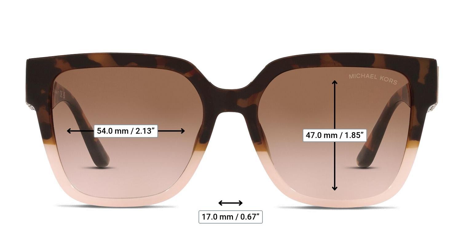 Michael Kors MK2170U Karlie Tortoise, Pink glasses - Measurements