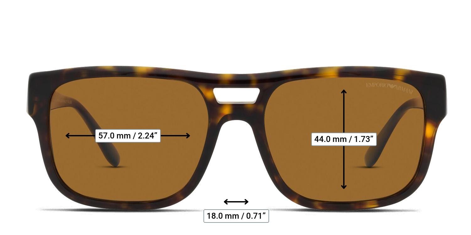 Emporio Armani EA4197 Tortoise glasses - Measurements