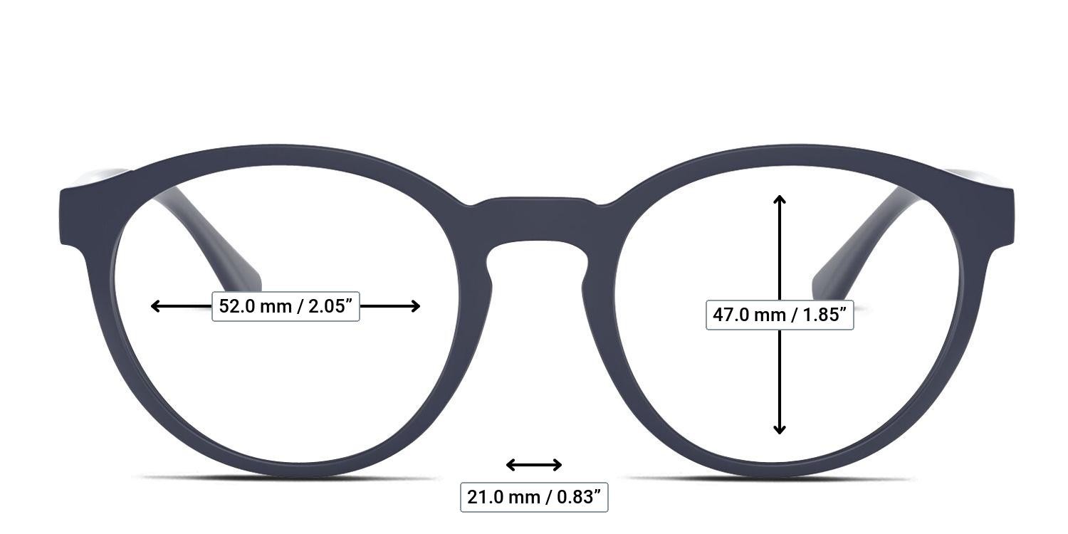 Emporio Armani EA4152 w/Clip-On Blue glasses - Measurements