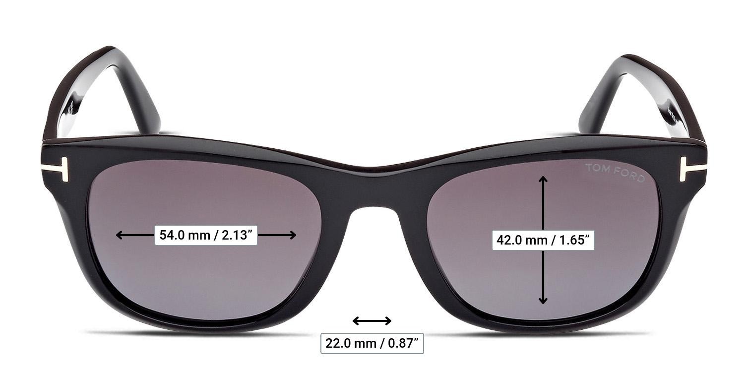 Tom Ford TF1076 Kendel Shiny Black glasses - Measurements