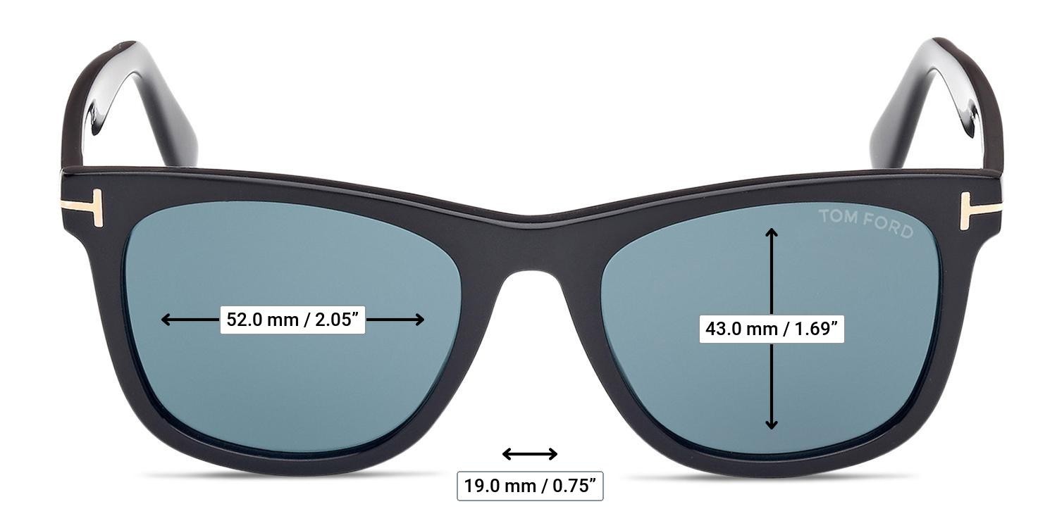 Tom Ford TF1099 Kevyn Shiny Black glasses - Measurements