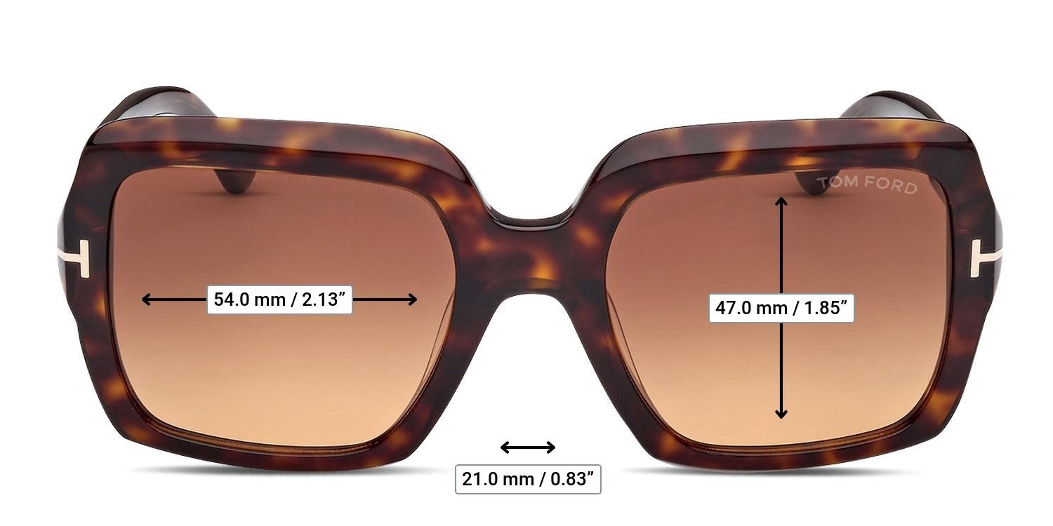 Tom Ford TF1082 Kaya Tortoise glasses - Measurements