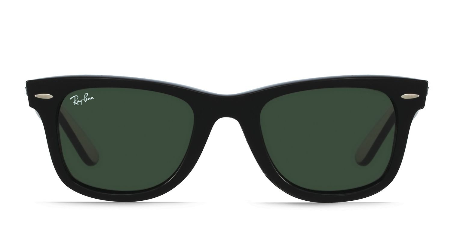 Ray-Ban RB2140 Wayfarer Shiny Black glasses - Shiny Black - Frontal View