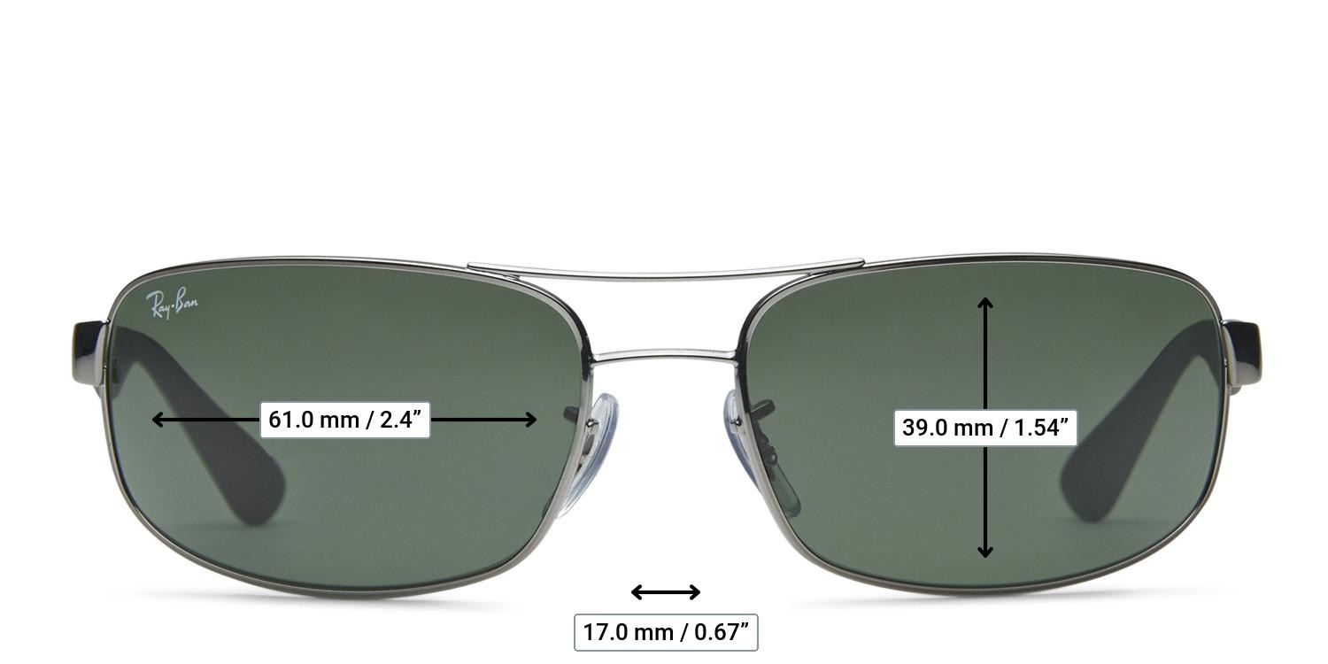 Ray-Ban RB3445 Silver glasses - Measurements