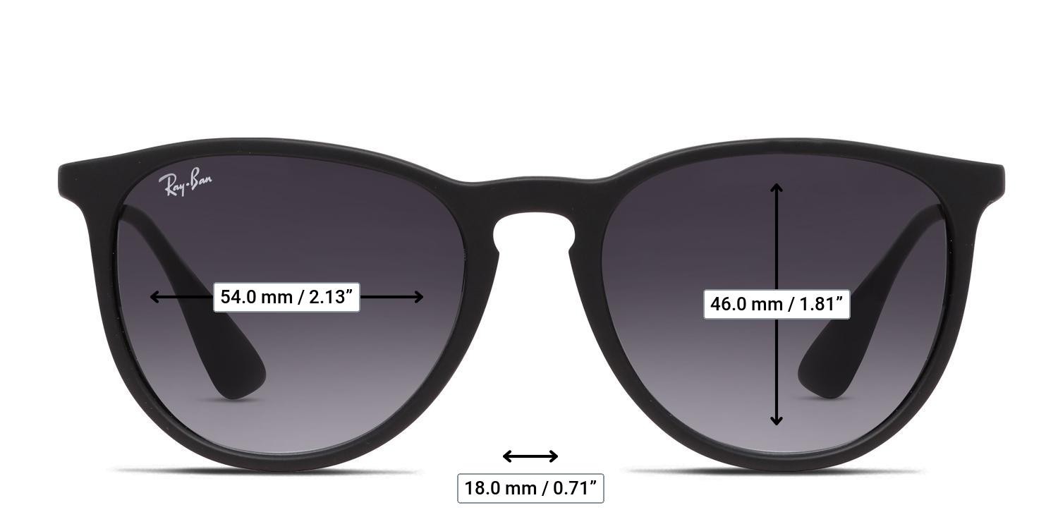 Ray-Ban RB4171 Erika Black glasses - Measurements