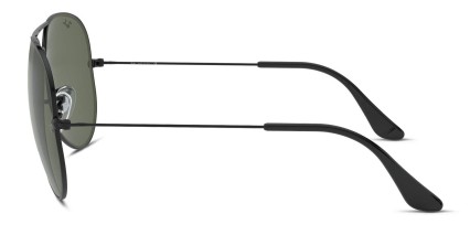 Ray-Ban RB3026 Aviator Large Metal Black glasses - Black - Side View