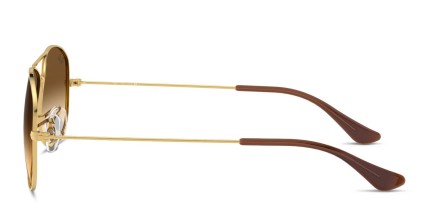 Ray-Ban 3362 Cockpit Gold, Brown glasses - Gold / Brown - Side View