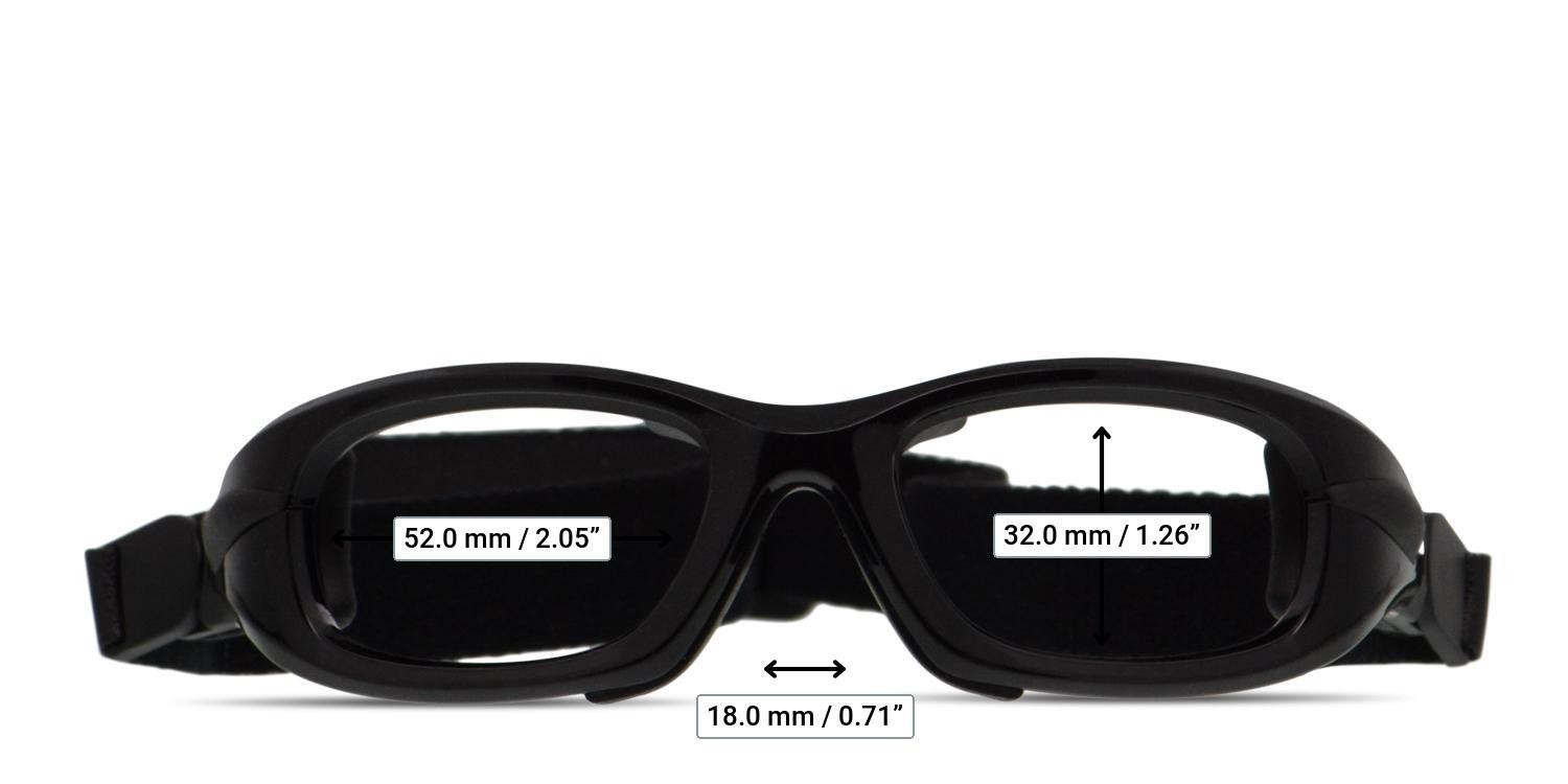 Progear EG-M1021 Shiny Black glasses - Measurements