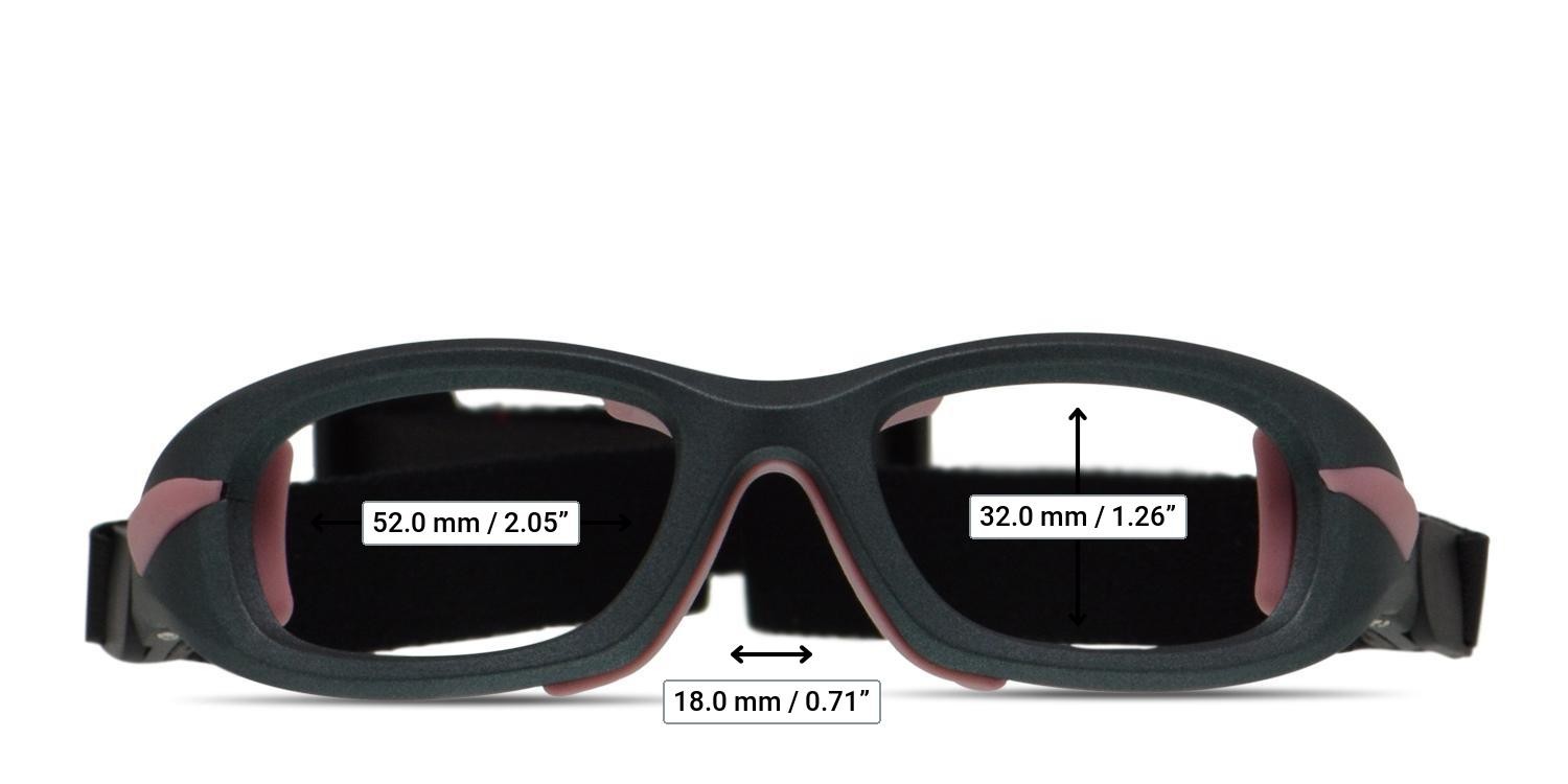 Progear EG-M1021 Teal, Pink glasses - Measurements