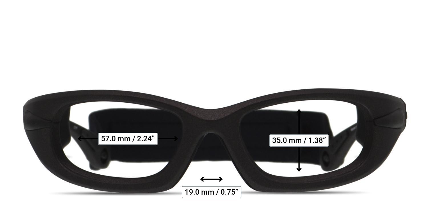 Progear EG-XL1040 Gunmetal/Black glasses - Measurements