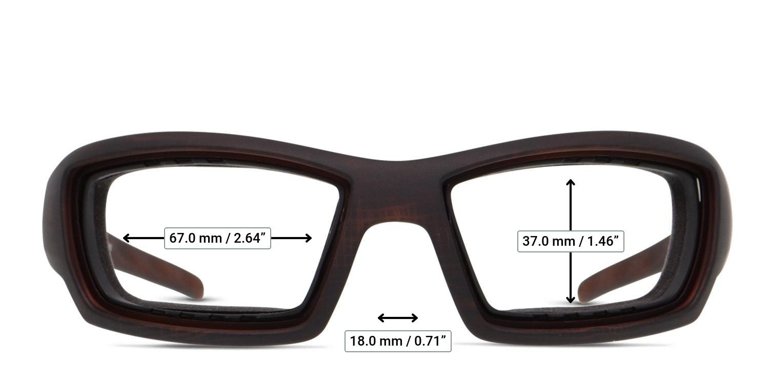 Wiley X Tide Brown glasses - Measurements