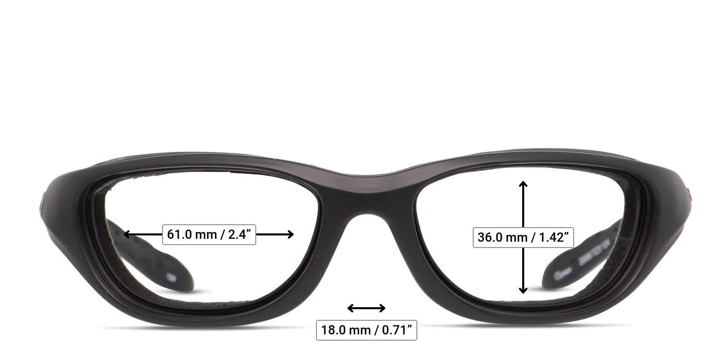 Wiley X AirRage Black glasses - Measurements
