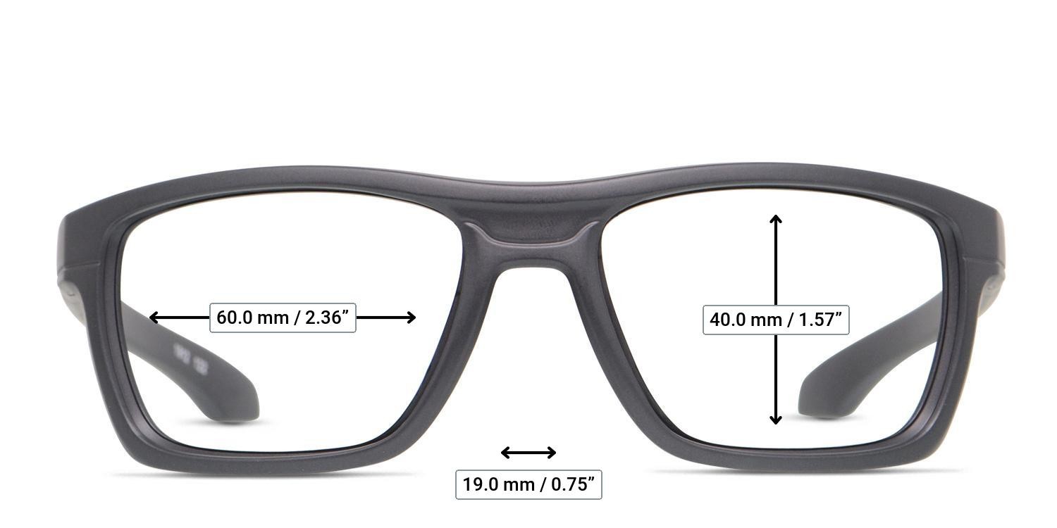 Wiley X Kingpin Gray glasses - Measurements
