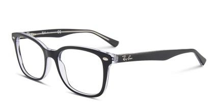 Ray-Ban RX5285 Black glasses - Shiny Black - Angle View