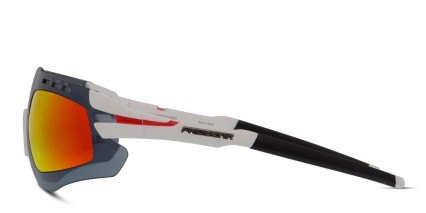 Progear Sprinter S-1284 Gray, Clear, White, Red glasses - Gray / Clear / White / Red - Side View