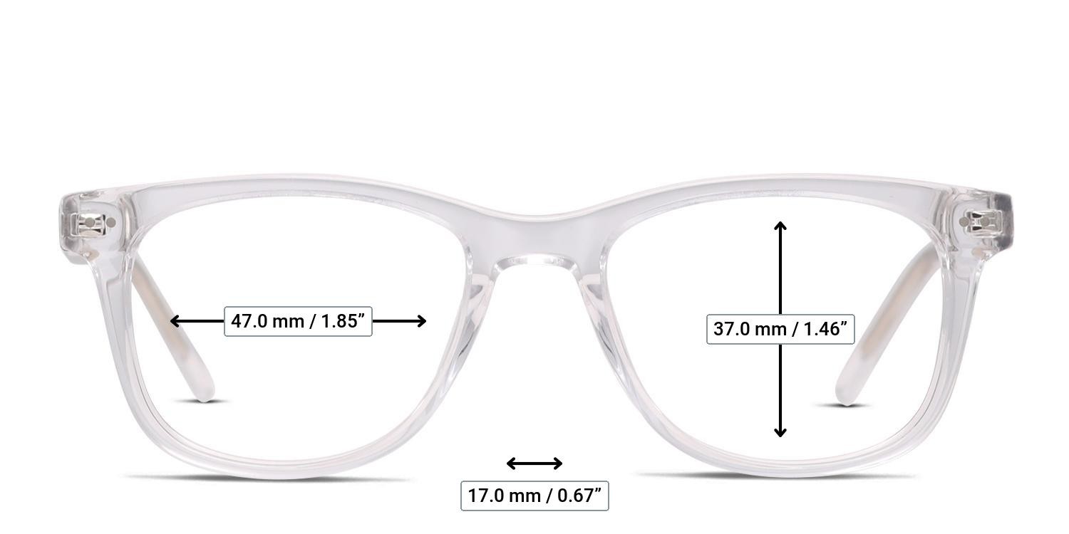 Olos Big John Clear Kids glasses - Measurements