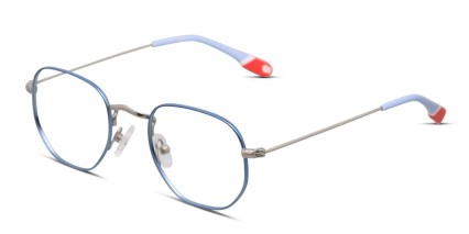 Olos Instrumental Kids Blue, Silver glasses - Blue / Silver - Angle View