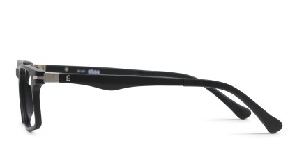 Olos J.T. w/Clip-on Kids Black glasses - Black - Side View