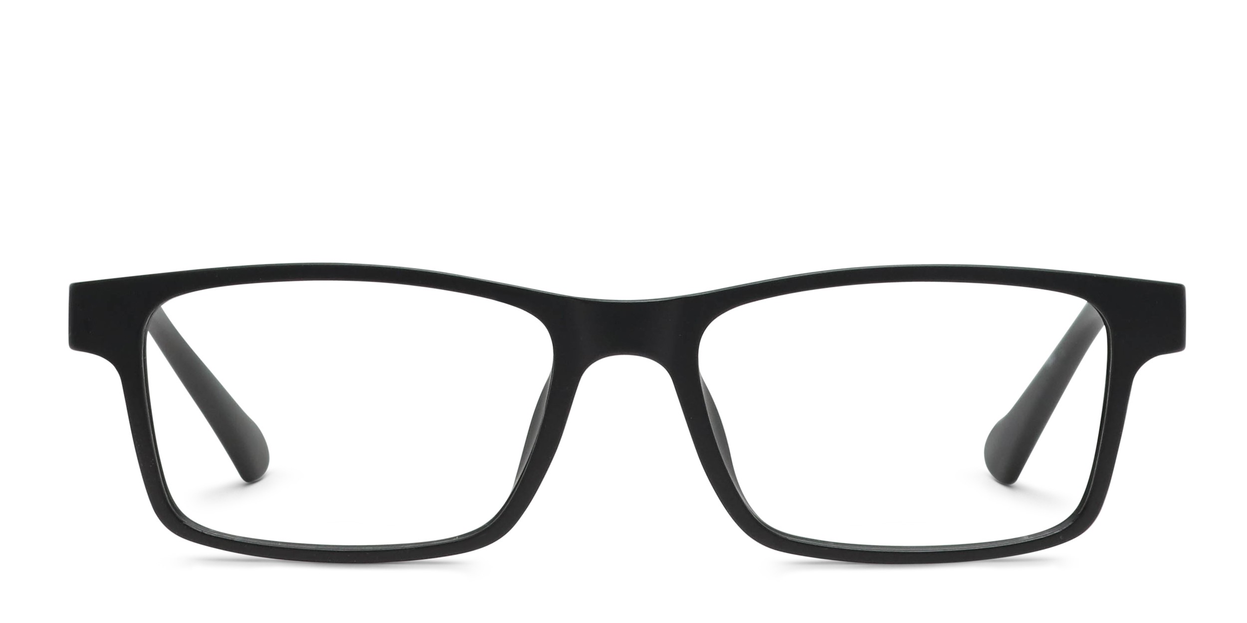 Olos Ty w/Clip-on Kids Black glasses - Black - Frontal View