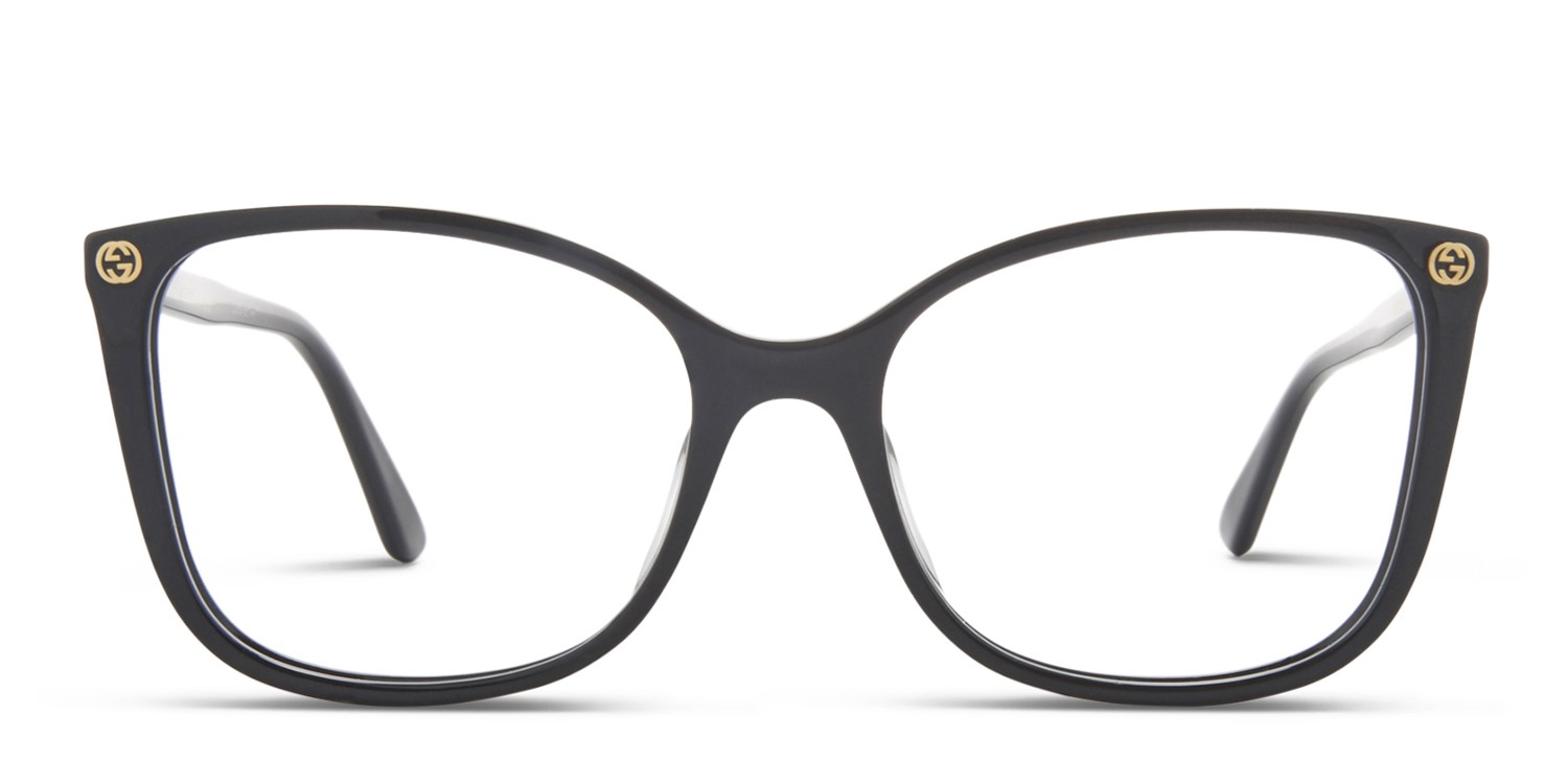 Gucci GG0026O Shiny Black glasses - Shiny Black - Frontal View