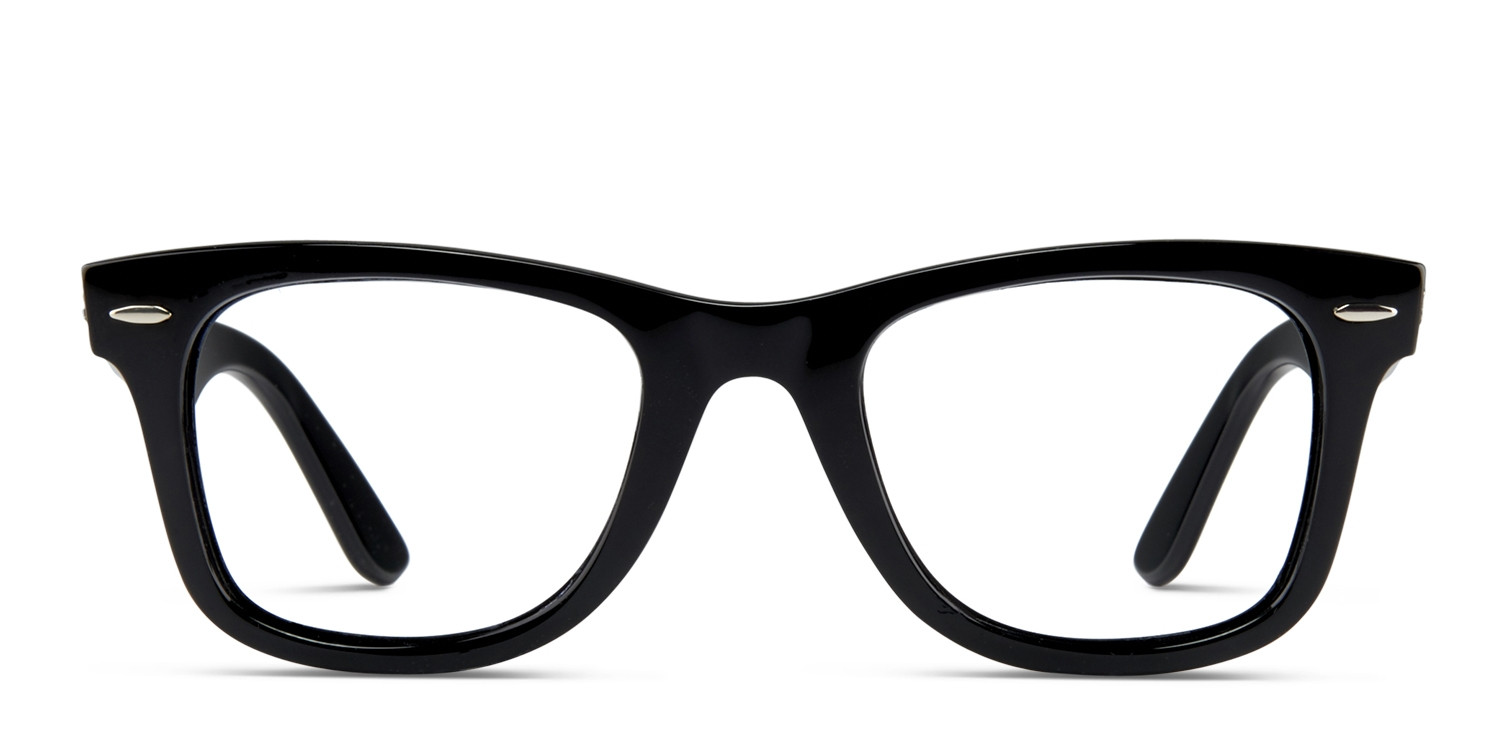 Ray-Ban RX4340V Wayfarer Ease Shiny Black glasses - Shiny Black - Frontal View