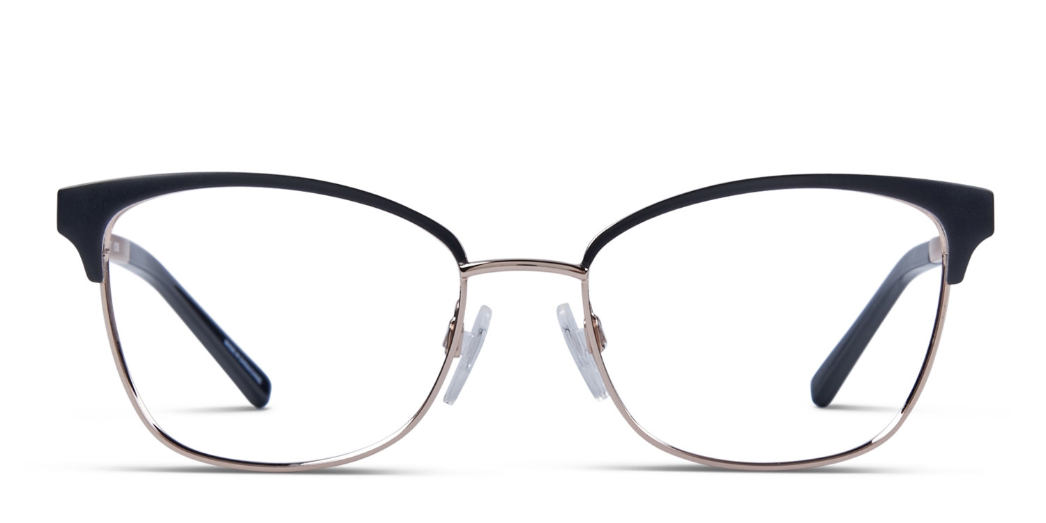 Michael Kors Adrianna IV Black w/Rose Gold glasses - Black / Rose Gold - Frontal View