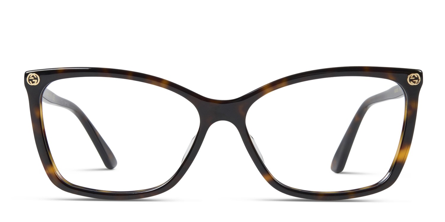 Gucci GG0025O Tortoise glasses - Tortoise - Frontal View