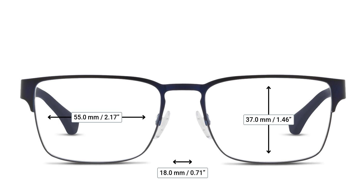 Emporio Armani EA1027 Blue glasses - Measurements