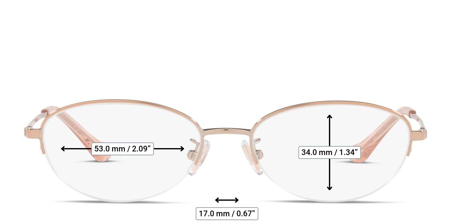 Coach HC5136 Gold , Pink glasses - Measurements