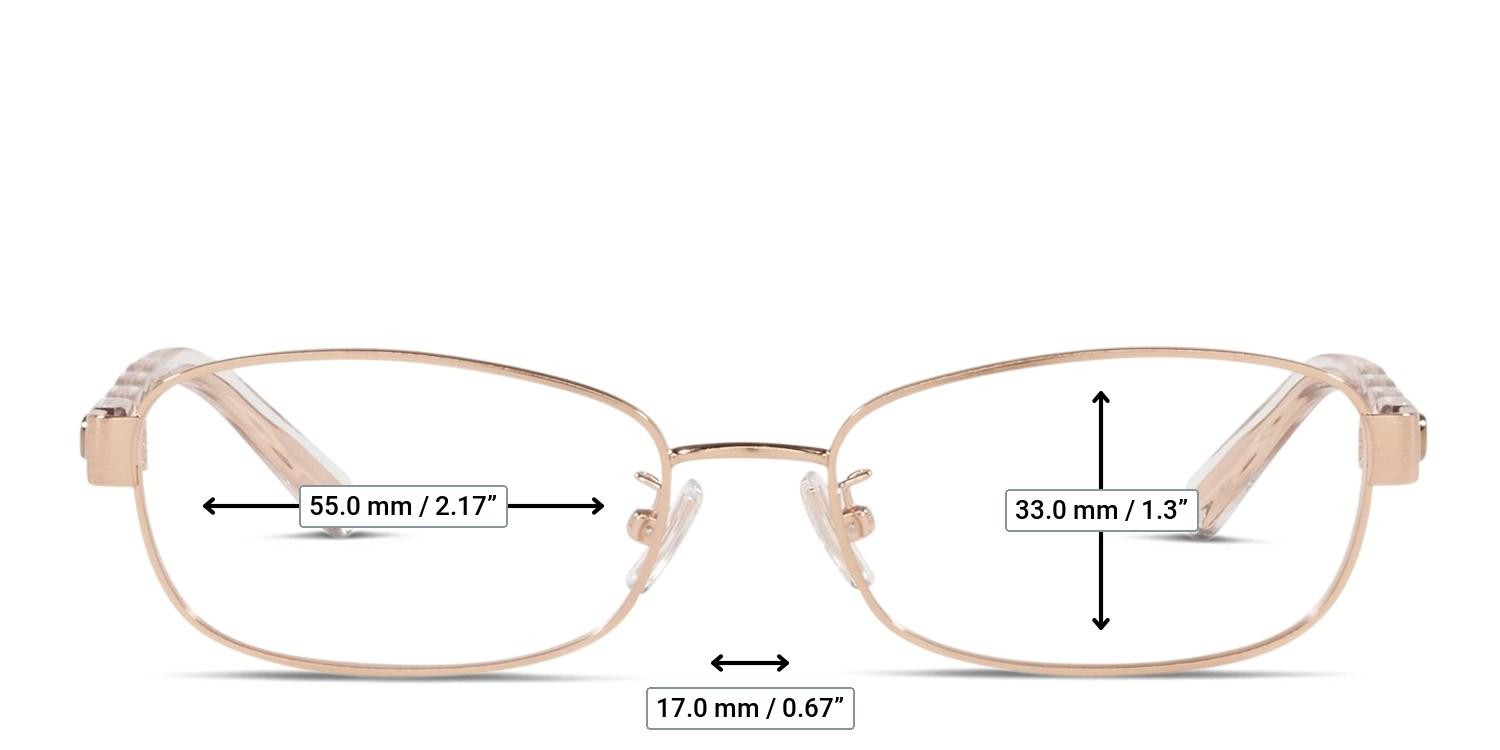 Coach HC5138 Gold , Pink glasses - Measurements