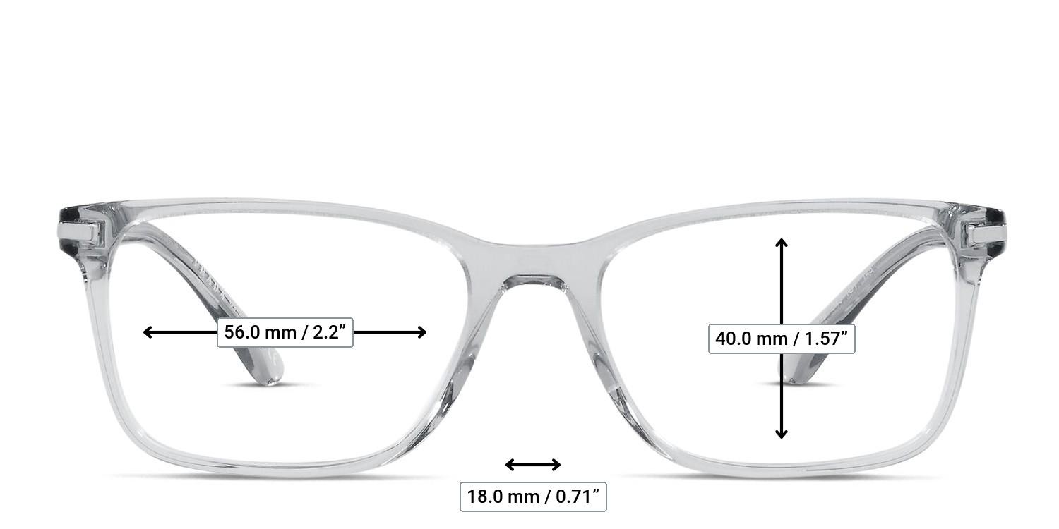 Prada PR14WV Clear , Gray glasses - Measurements
