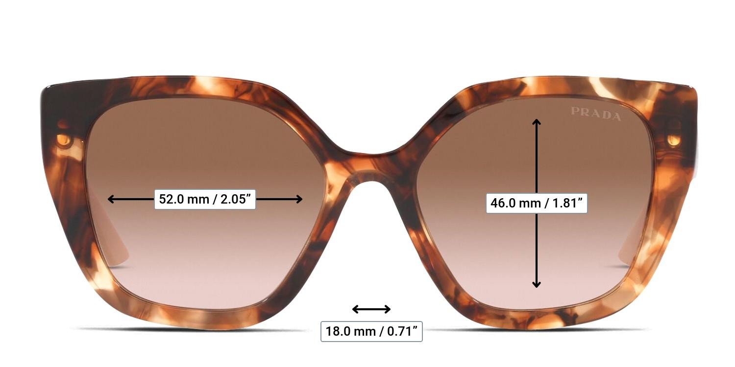 Prada PR24XS Brown , Tortoise glasses - Measurements