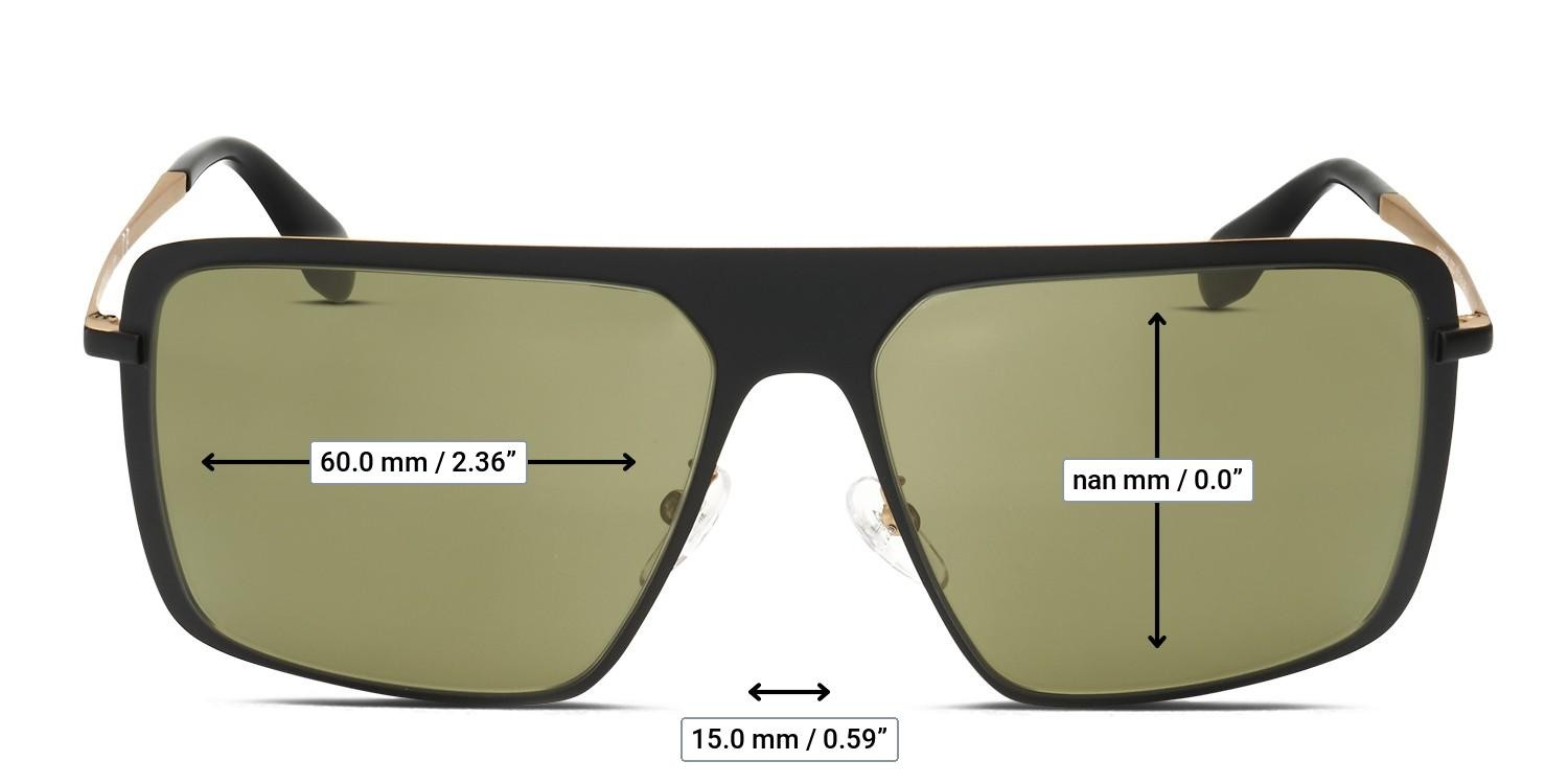 Adidas OR0036 Black, Green glasses - Measurements