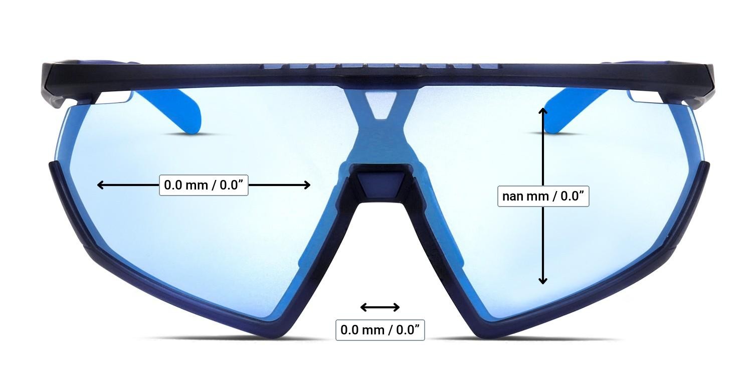 Adidas SP0001 Blue glasses - Measurements